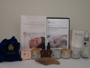 12 Products + 8 CEUs! Nefeli Gua Sha Facial & Herbal Infusion Anti-Aging Collection. It's All You Need To Start Gua Sha. 8 NCCAOM, CA, FL, TX CEUs.